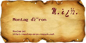 Montag Áron névjegykártya
